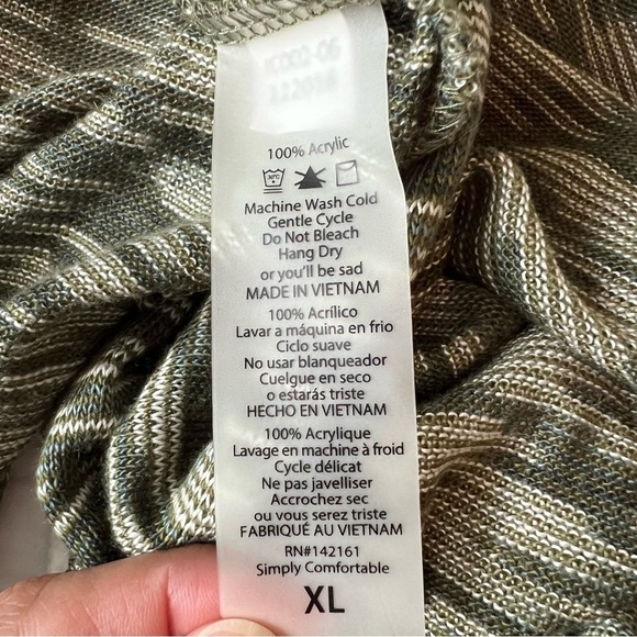 2/$30 LuLaRoe Long Length Open Cardigan Kimono Green SZ XL - Picture 7 of 12